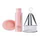 thumbnail image 1 of Juego De Alfombrillas De Limpieza De Brochas De Maquillaje De Silicona De 3 Uds Con Cesta De Red Plegable Portátil Rosa, 1 of 5