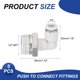 thumbnail image 2 of Uxcell 5 Piezas Conectores de Empuje Codo Macho 1/4 Pulgada Tubo OD x 1/2 Pulgada Rosca NPT Conector Neumático, Blanco, 2 of 7