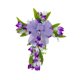 thumbnail image 4 of Corona De Pascua Con Forma De Cruz, Corona De Tulipanes Para Puerta De Entrada, Corona De Flores Artificiales Navideñas, Flores Blancas Y Moradas, 4 of 5
