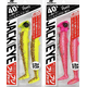 thumbnail image 1 of Pack 2 Señuelos Hayabusa Jack Eye Flifried Shad 40 g – Amarillo/Rosa, 1 of 3