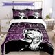 thumbnail image 1 of 3pcs Bedding Set Duvet Cover Closure Includes 1 Duvet Cover & 2 Pillowcases for All Seasons Bedroom Decor, Home Dorm High-Definition Print Neon Style Lil Peep A222, 1 of 1