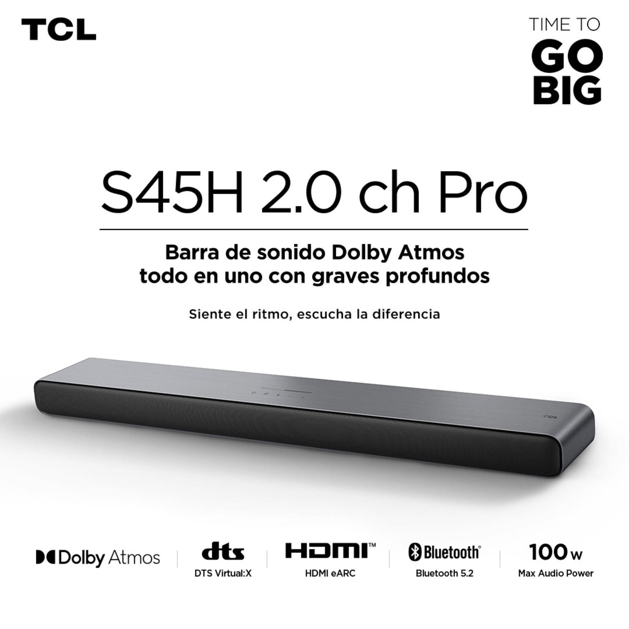 Tcl - Soundbar 100W S45H 2.0 Ch Pro