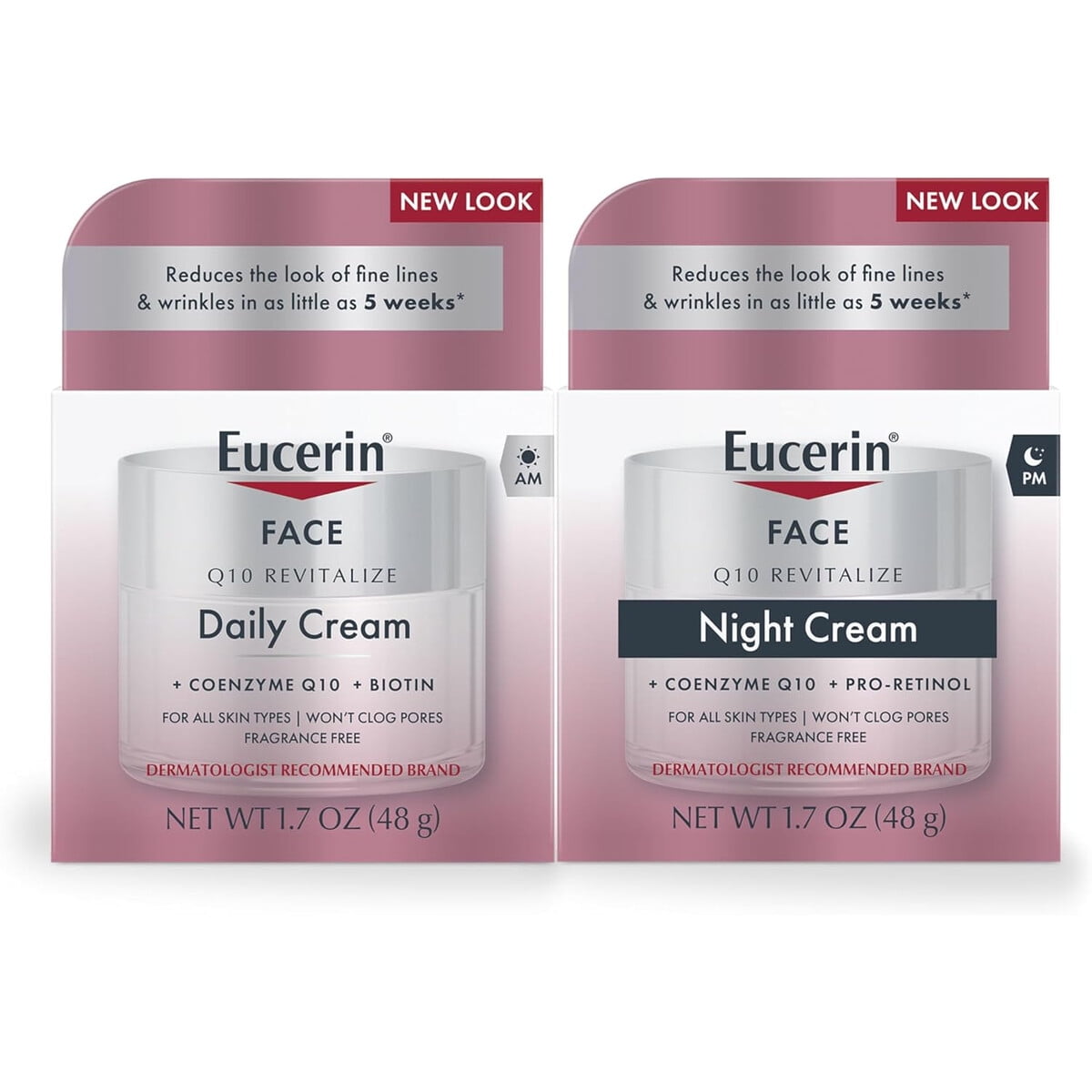 Set Crema Facial Eucerin Q10 Antiarrugas Daa Noche 48g