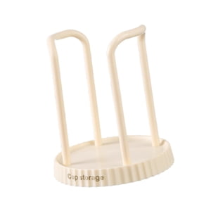 Magideal - Soporte Para Vasos De Papel, Organizador De Tazas De Café, Decoración De Pie, Adorno, Dispensador De Tazas, Estante De Almacenamiento Para Estación De Beige