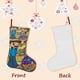 thumbnail image 3 of Maya y Miguel Tema: Calcetines de Navidad, fino lino blanco para colgar en escaleras y chimenea, decoración navideña para el hogar, regalo de Navidad.54cm×38cm, 3 of 5