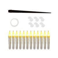 Magideal - 12 Velas Flotantes Colgantes, Velas Cónicas Sin Llama Con Control Remoto, Velas Flotantes De Halloween Para Fiesta De Cumpleaños Y Halloween , Blanco Cálido