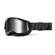 thumbnail image 1 of Gafas 100% Strata 2 Moto/MTB negras con lente plateada espejada, 1 of 7