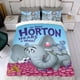 thumbnail image 4 of ¡Horton Escucha a Quién! Conjunto de sábanas temático, trío de piezas, cómodo y amigable con la piel, diseño único, regalo de decoración para el hogar para familiares, amigos y fans,135cm *200cm, 4 of 6