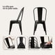 thumbnail image 3 of Pack 6 Sillas Comedor Terraza Restaurante Apilables Metal Industrial Tolix Negras, 3 of 8