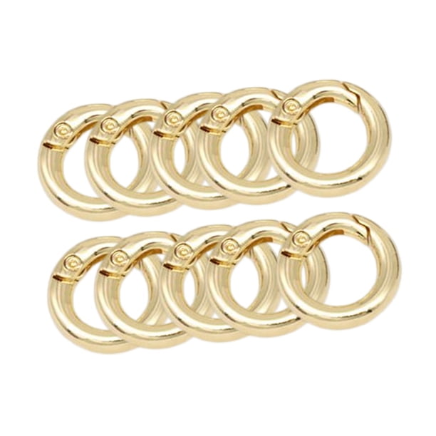 10x Mosquetón De Metal Clips A Presión Hebillas Abrazadera Llavero Monederos Artesanía Aureate
