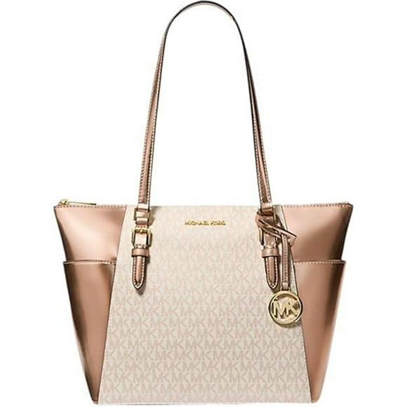 Cartera Michael Kors Bolso Tote Charlotte Grande con Logo y Cremallera Metálica