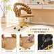 thumbnail image 4 of Silla de vanidad trasera de burbuja de terciopelo, silla de maquillaje giratoria de 360 ° de altura ajustable con base de metal de oro y ruedas rodantes silenciosas, 4 of 5