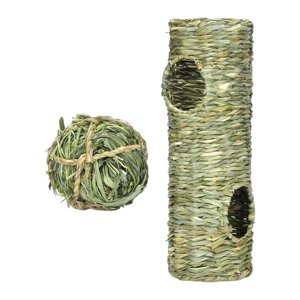 Ioensy - Nido De Juguete Interactivo De Túnel De Hierba De Conejo Para Dormir De Hámster