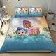 thumbnail image 1 of Burbujitas Conjunto de sábanas temático, trío de piezas, cómodo y amigable con la piel, diseño único, regalo de decoración para el hogar para familiares, amigos y fans,140cm *210cm, 1 of 6