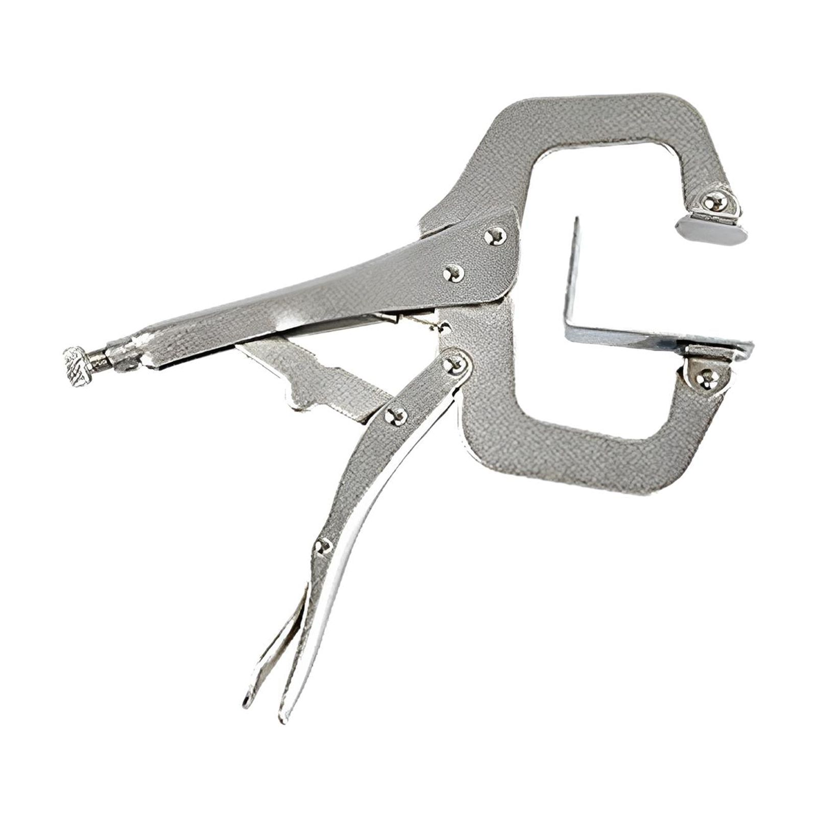 Magideal - Alicates De Abrazadera C De Bloqueo, Tornillo De Banco Con Abrazadera C, Agarre Cómodo Artesanal, Herramienta De Carpintería Con Agujero De Bolsillo, 11 Pulgadas