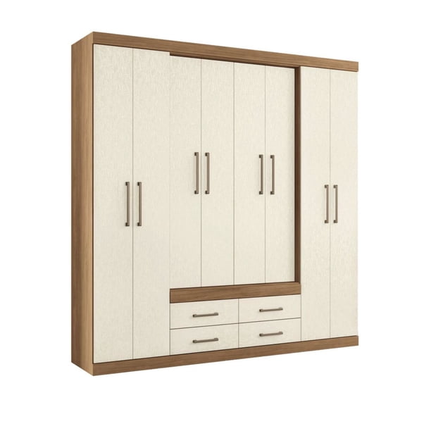 Clóset Napoles 8 Puertas 4 Cajones Jatoba - Areia