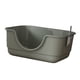 thumbnail image 3 of Caja de arena abierta con cucharada para gatos pequeños y grandes gatos gatos gatos bedpan chillones de lámina de gato cajas de arena de arena gatita Gris, 3 of 5