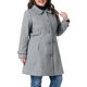 thumbnail image 4 of Abrigos de talla grande para mujer de Agnes Orinda, chaqueta de trinchera con un solo pecho, abrigos largos de invierno, 2X gris, 4 of 6
