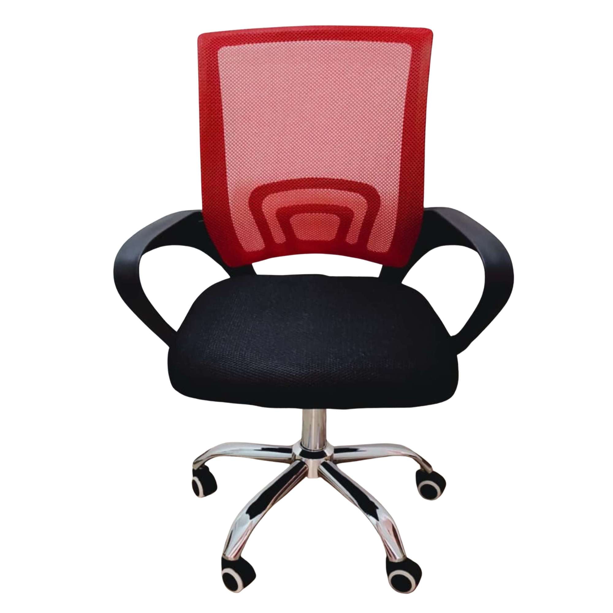 Velazio - Silla De Oficina Ergonómica Altura Ajustable Gira 360° Roja