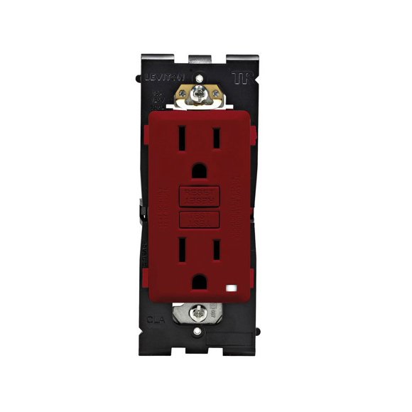 Salida GFCI Leviton Renu 15A, autocomprobación, resistente a manipulaciones