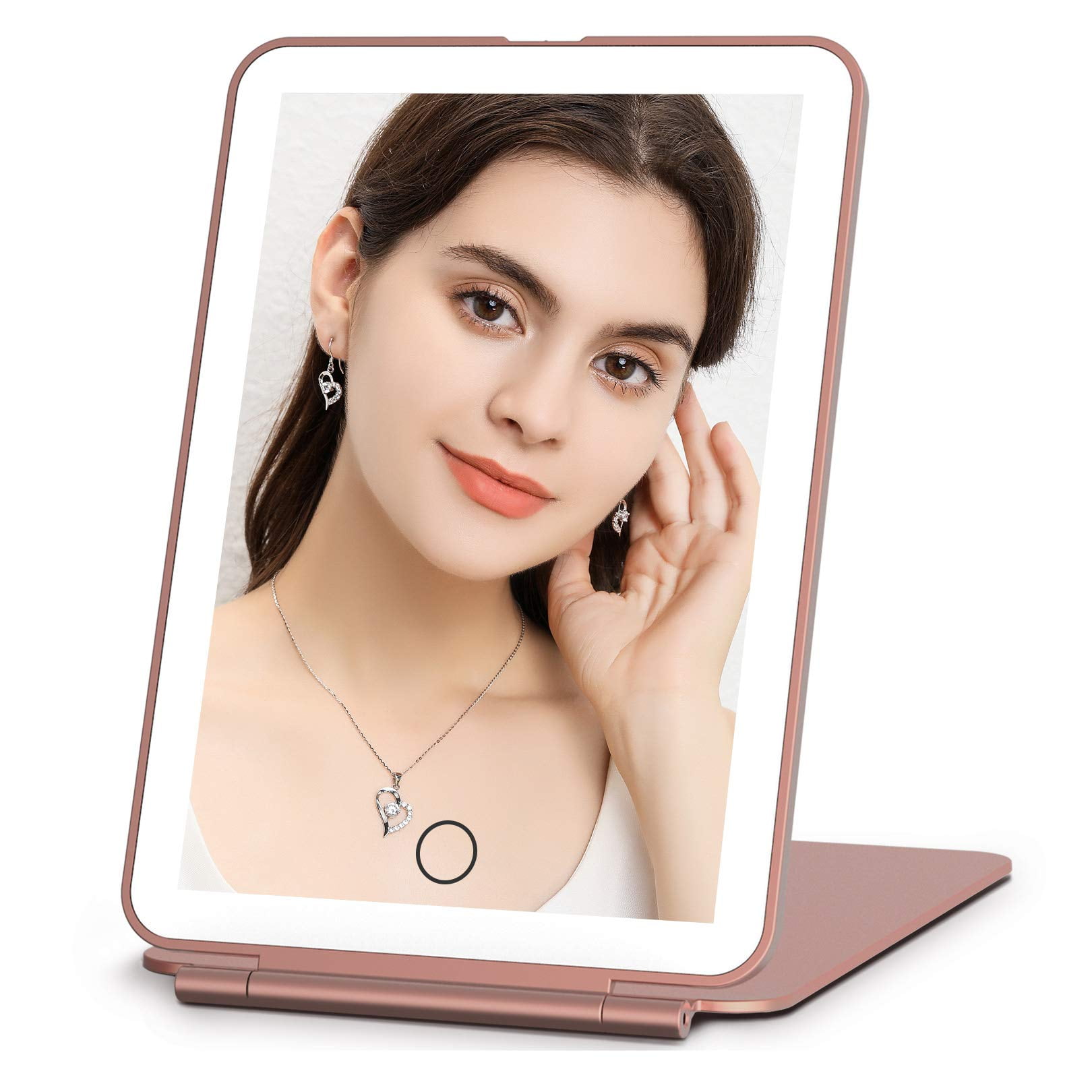 Espejo De Maquillaje Funtouch Recargable Con 72 Luces Led De 3 Colores