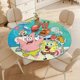 thumbnail image 4 of Bob Esponja-theme Fitted Round Tablecloths Elastic Edged Table Covers Waterproof Table Cloth for Kitchen Holiday Party Tables Decor 120cm, 4 of 6