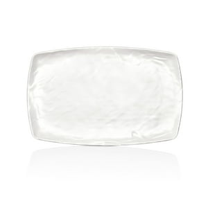 Kulsan - Plato Melamina Rectangular Blanco 23.5 X 37 Cm Linea Carre