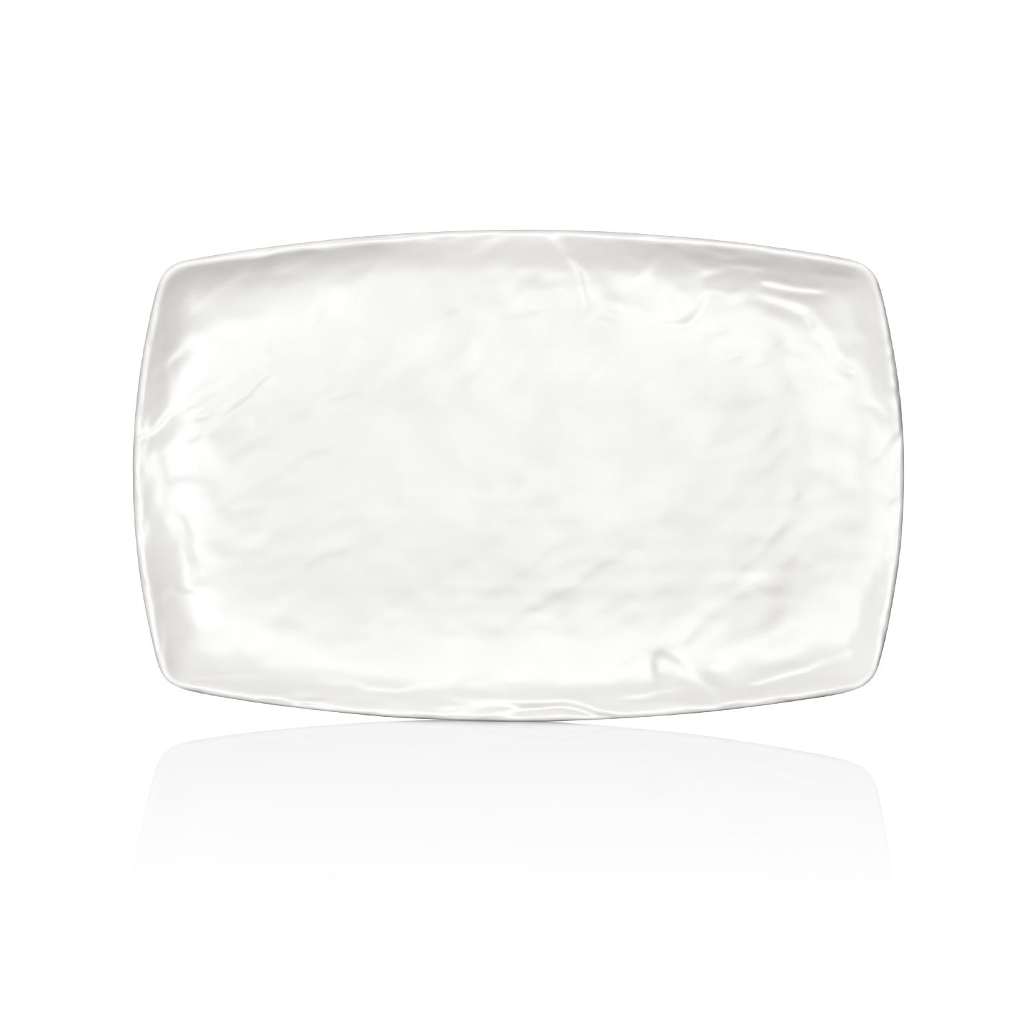 Kulsan - Plato Melamina Rectangular Blanco 23.5 X 37 Cm Linea Carre