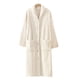 thumbnail image 1 of Bata de baño larga de felpa para mujer, suave, con botones, de forro polar, cálida, para invierno, con bolsillos, 1 of 5