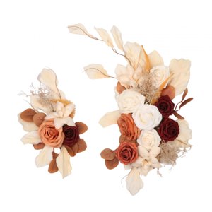 Magideal - 2 Piezas Arco De Boda Flor Centro De Mesa Guirnalda Rústica Puerta Decorativa Corona Hecha A Mano Colgante Floral Artificial Swag Para El Hogar Telón I