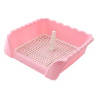 Magideal - Orinal Para Perros, Caja De Arena Portátil Para Perros Con Poste Extraíble Y Pared Para Perros Pequeños Y Medianos, , Gatos, Mantenga Los Pis , Rosa Medio