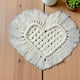 thumbnail image 2 of Set 6 posa vaso de corazón macrame beige, 2 of 2