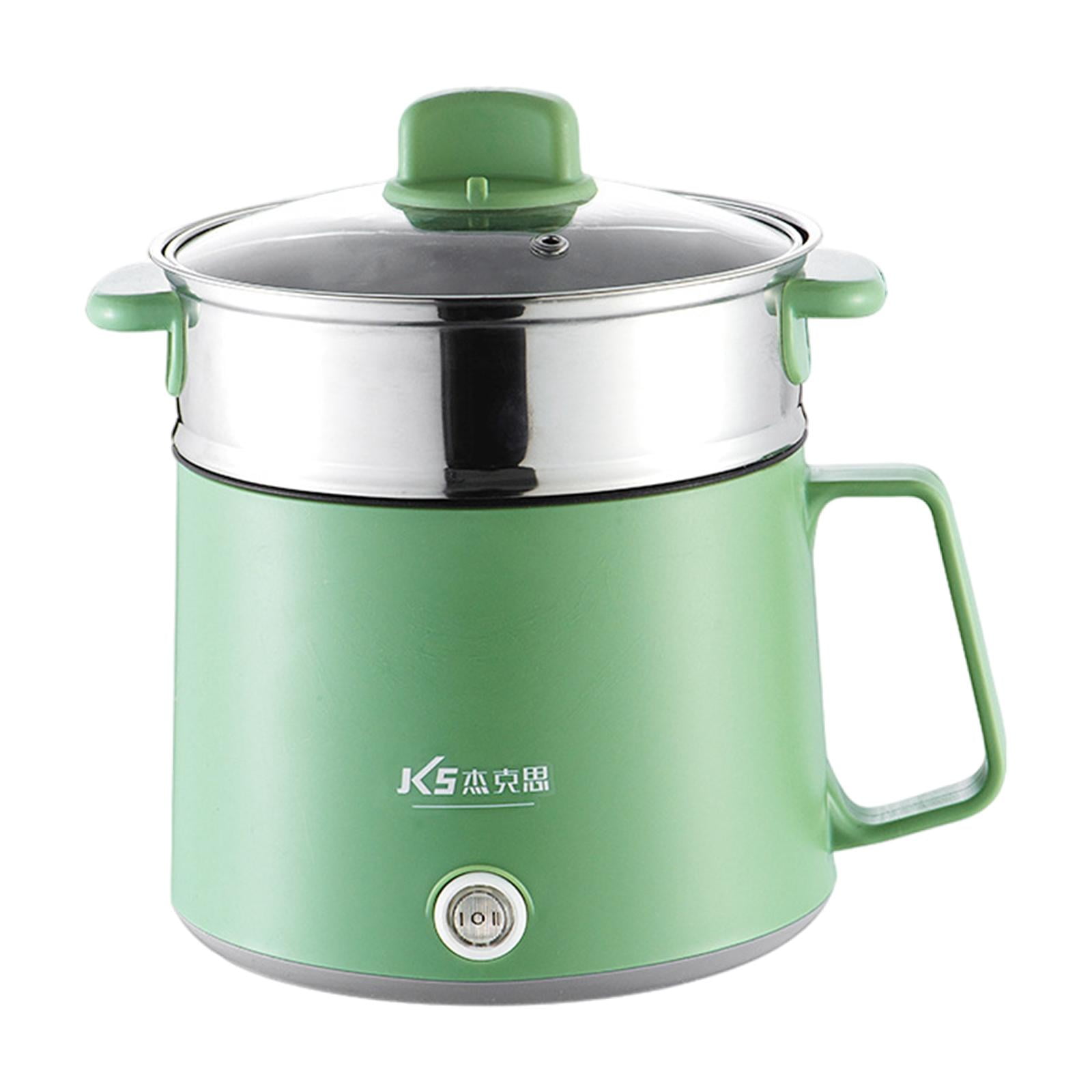 Magideal - Mini Vaporera Portátil Fácil De Limpiar Con Humeante Olla Caliente Eléctrica 1.5l Cocina Rápida Mini Arrocera Para Dormitorio 1-2 Personas Hogar Revestimiento De Acero Inoxidable