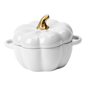 Bothyi - Kawaii Cup Pumpkin Cup Juego De Tazones De Cereales Con Tapa Para Pasta, Yogur, Ensalada, Blanco