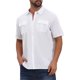 thumbnail image 5 of INSPIRE CHIC Camisa de Lino para Hombre de Manga Corta con Bolsillos en el Pecho y Botones, Talla 2XL, Blanca, 5 of 6