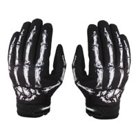 Ioensy - Guantes De Bicicleta Con Patrón De Huella De Esqueleto Para Bicicleta De Carretera Talla L