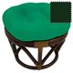 thumbnail image 1 of Reposapiés Ottoman International Caravan de ratán, color verde bosque, 1 of 1