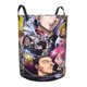 thumbnail image 2 of Hunter × Hunter Cesta de lavandería de gran capacidad redonda con asa, bolsa para ropa sucia plegable, almacenamiento para dormitorio, baño y lavadero 44x35 cm, 2 of 6