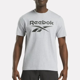 thumbnail image 1 of Polera Hombre Reebok Deportiva Algodón Logo Frontal Gris Melange, 1 of 5