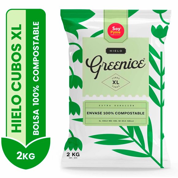 Hielo en Cubos de Larga Duración Bolsa, 2 kg