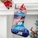 thumbnail image 2 of Ron da Error Tema: Calcetines de Navidad, fino lino blanco para colgar en escaleras y chimenea, decoración navideña para el hogar, regalo de Navidad. 45cm × 32cm, 2 of 5