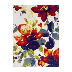 Modalfo - Alfombra Florida Blanca 120 X 180 Cm