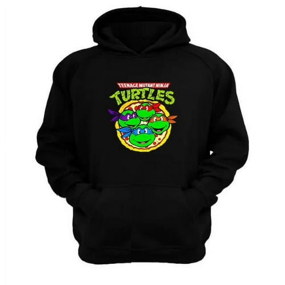 Polerón Canguro Tortugas Ninja Negro Talla Xl Unisex