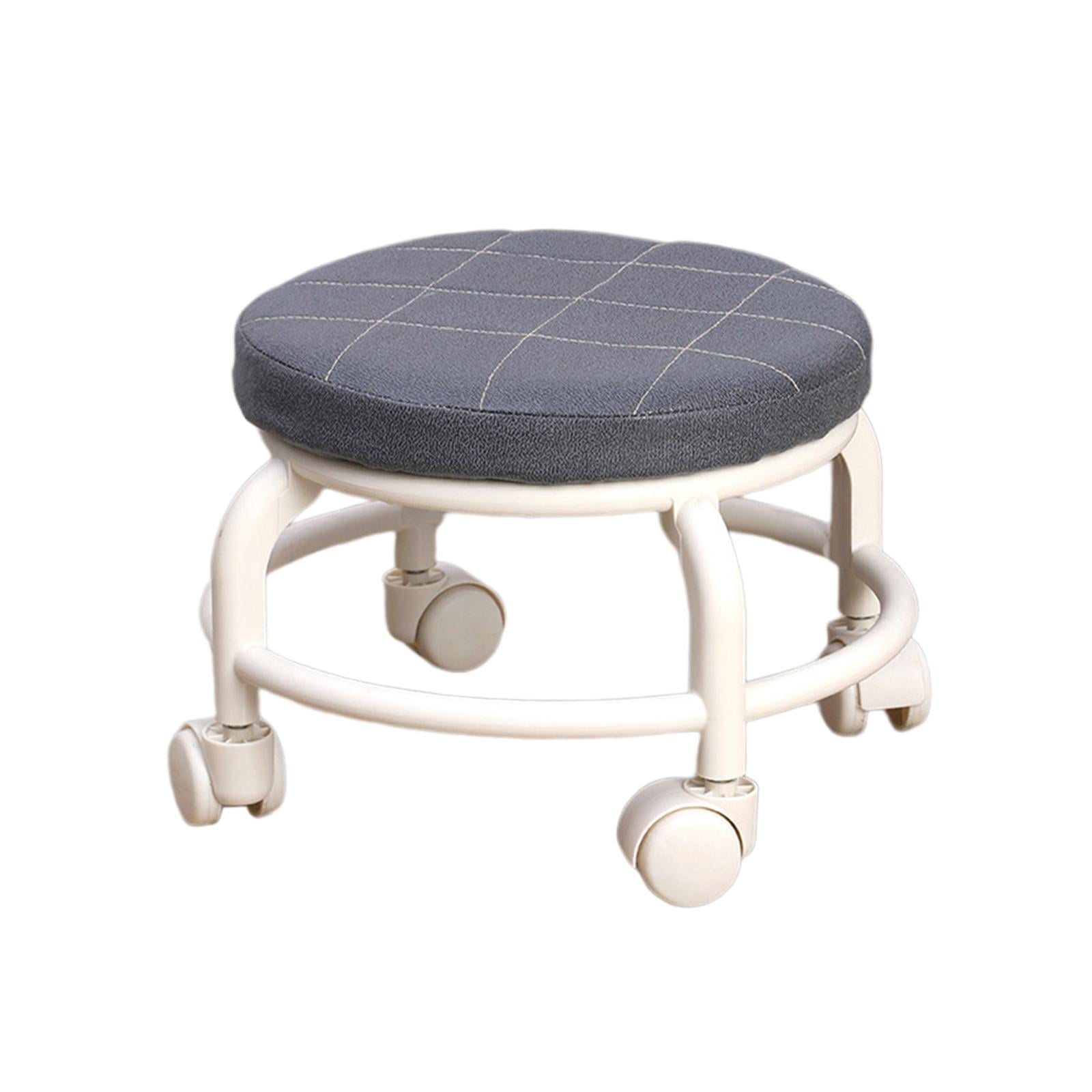 Bothyi - Reposapiés De Asiento Redondo De Rodillo Bajo, Silla Giratoria Pequeña Y Resistente Para Gris