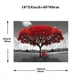 thumbnail image 1 of 1pc Tree Landscape Wall Art Canvas Lake Moon Painting Red And Black Scenery Picture, Modern Nature Artwork For Living Room Bedroom Bathroom Home Office Wall, No Frame 12x16inch 16x24inch, 1 of 3