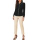 thumbnail image 2 of INSPIRE CHIC Blusa de Mujer para Regreso a Clases con Cuello Peter Pan, Manga Abullonada, Ribete en Contraste, Camisa Abotonada, Talla S, Negro, 2 of 7