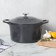 thumbnail image 3 of Martha Stewart Olla Holandesa de hierro fundido esmaltado 7 L gris, 3 of 6