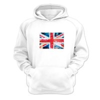 Genérico - Polerón Canguro Reino Unido Blanco Talla L Unisex