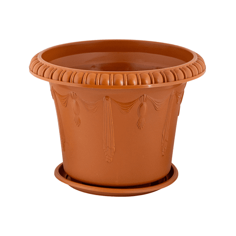 Estilodomus - Macetero Plastico Duro Con Diseño Tamaño Pequeño 20Cm Maceta Pequeño S Con Diseño