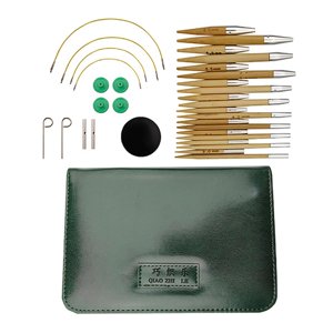 Magideal - Juego De Agujas De Tejer Circulares, Agujas De Ganchillo Intercambiables, Artesanía Con Bolsa, Multifunción, Fácil De Usar, 1 Paquete, 10 Tamaños Para